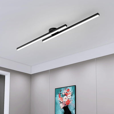 Lámpara techo Sputnik negra 43pulg control remoto LED 32W 2 luces