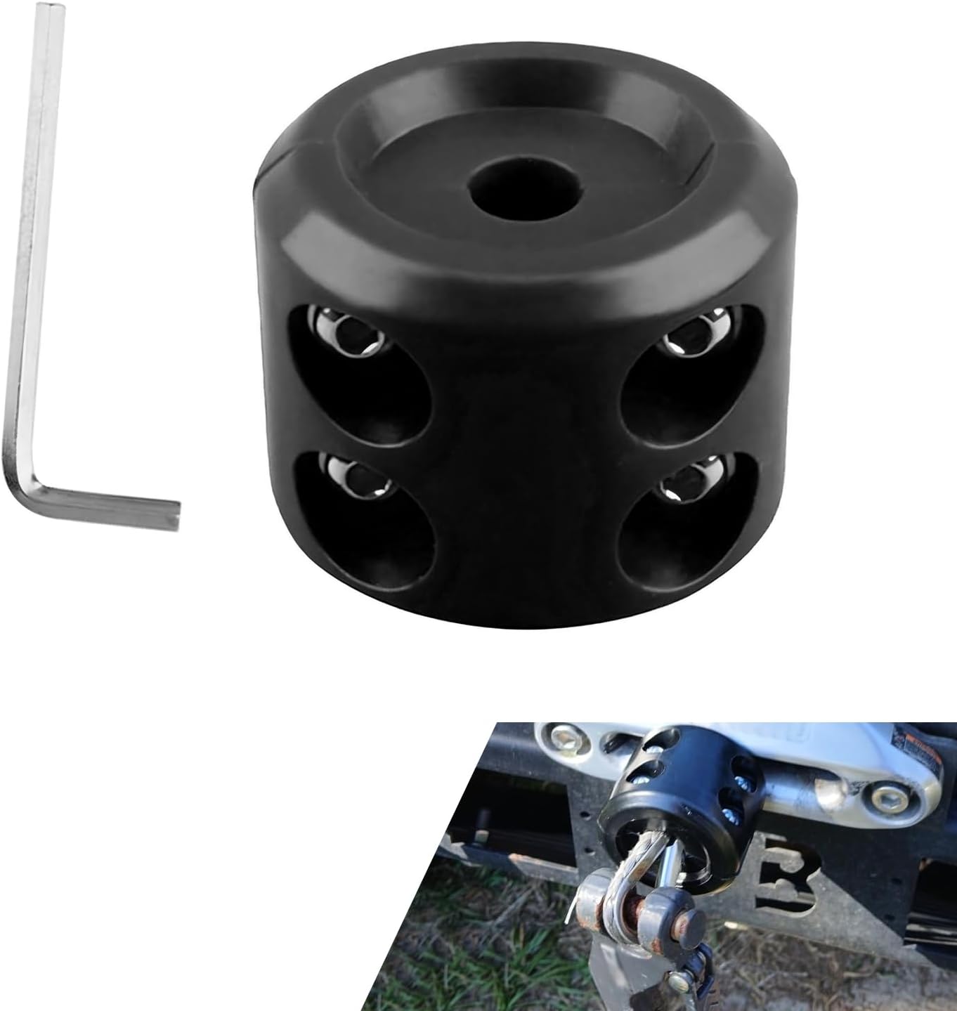 Tapón cabrestante con goma antirebote universal