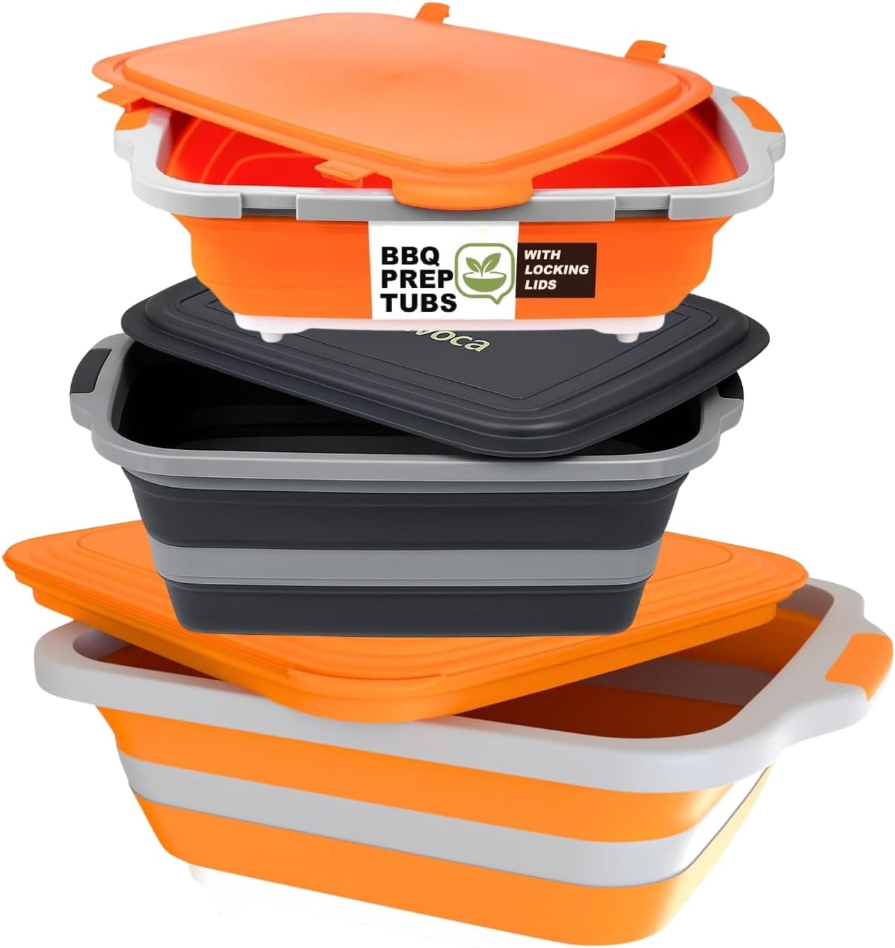 Tubo plegable barbacoa 30L y 2 Pzas 16L con tapas