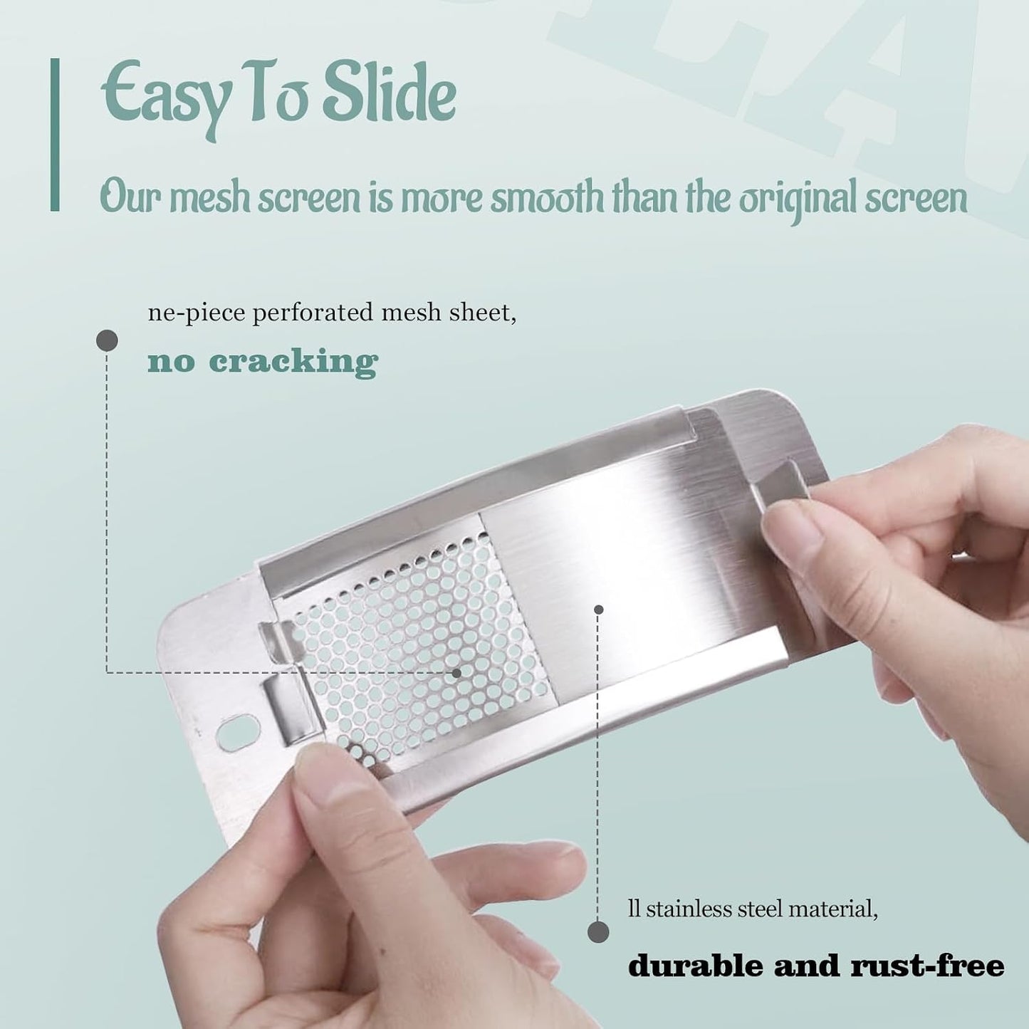 Puerta tiro acero inox para Green Egg con panel malla