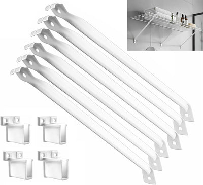 6 Pzas Soporte Estante Alambre Metal Resistente 12pulg