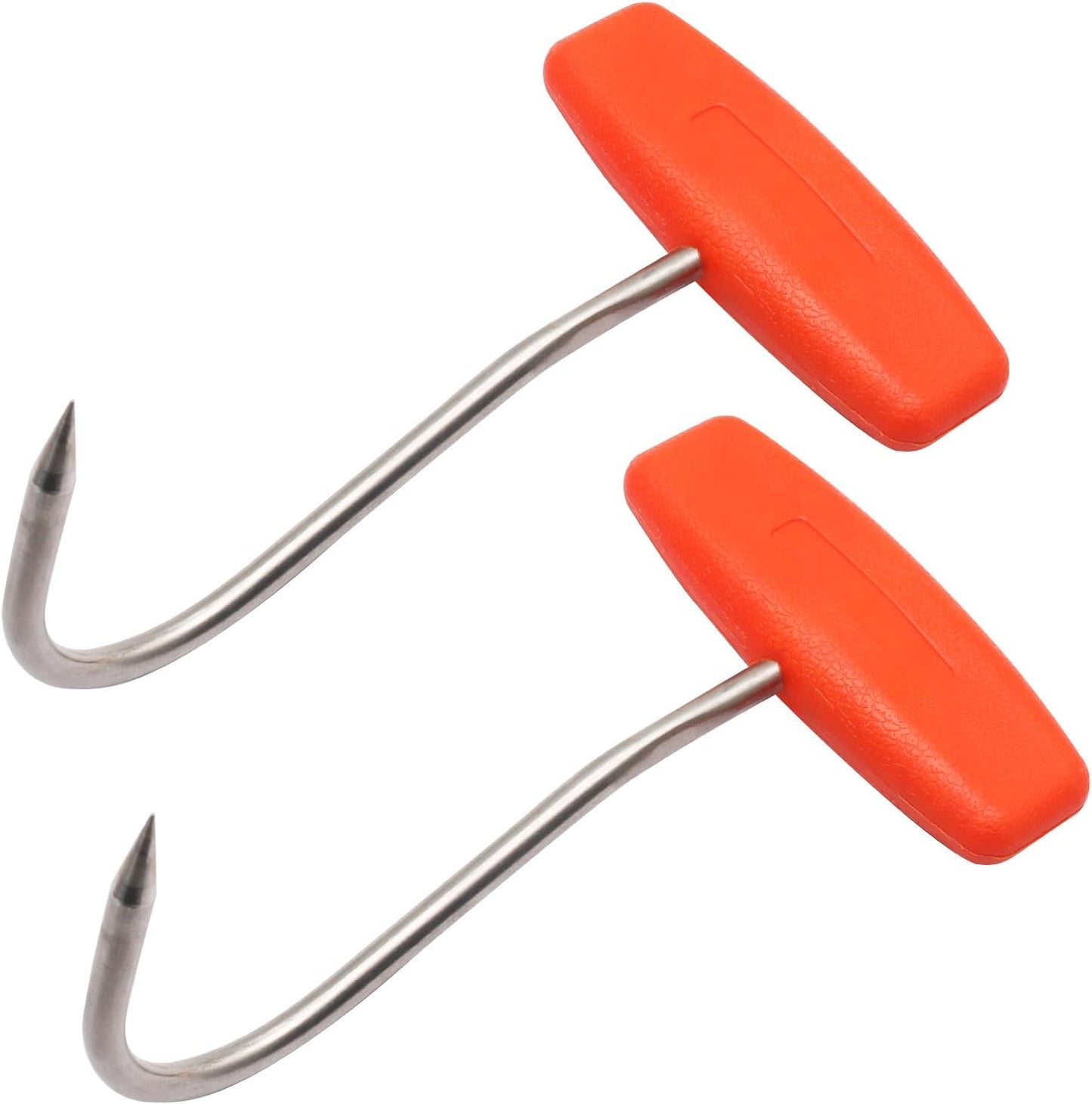 2 Ganchos Carne Acero Inox 5pulg Forma T