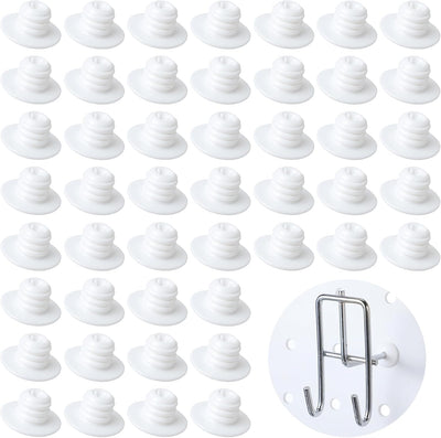 60 Cerraduras Silicona para Tablero Clavijas 1/4pulg Blanco