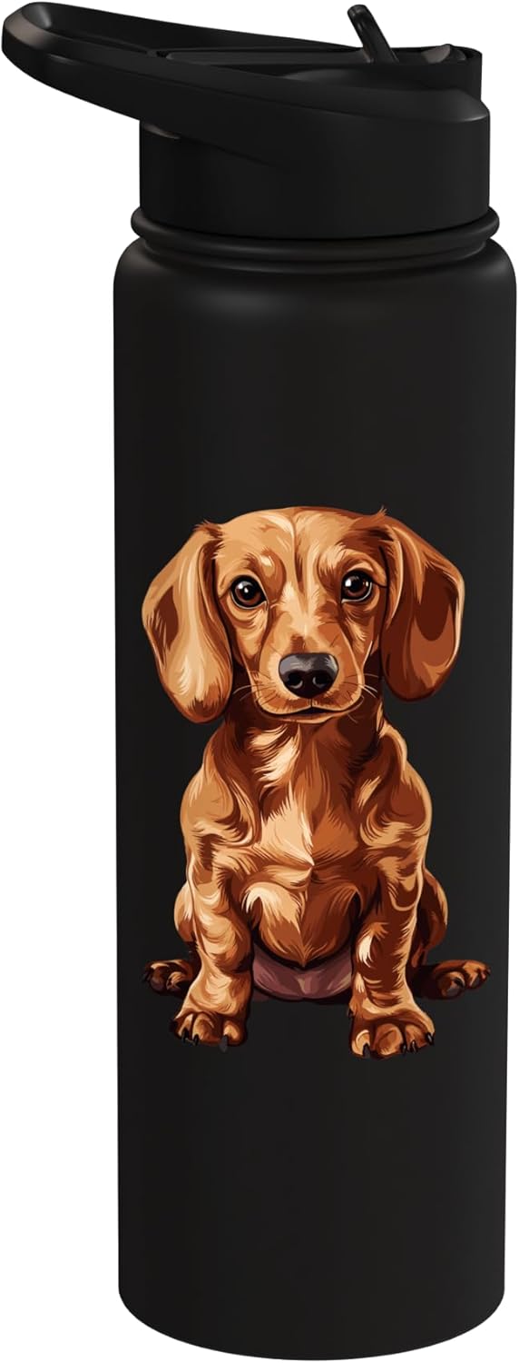 Botella de agua aislada acero inoxidable Dachshund