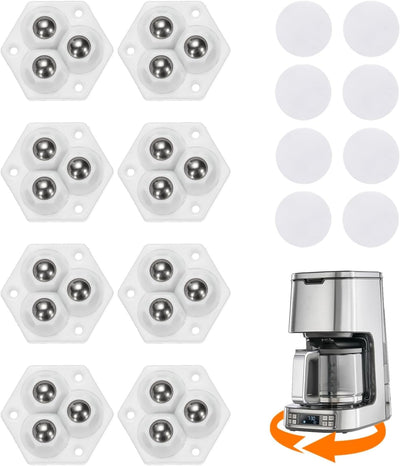 2 Ruedas autoadhesivas 1.5pulg giratorias 360 grados acero inox