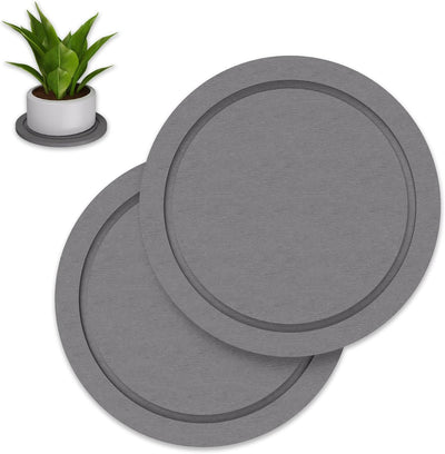Platillo piedra para macetas 6pulg diatomeas 2 pzas gris
