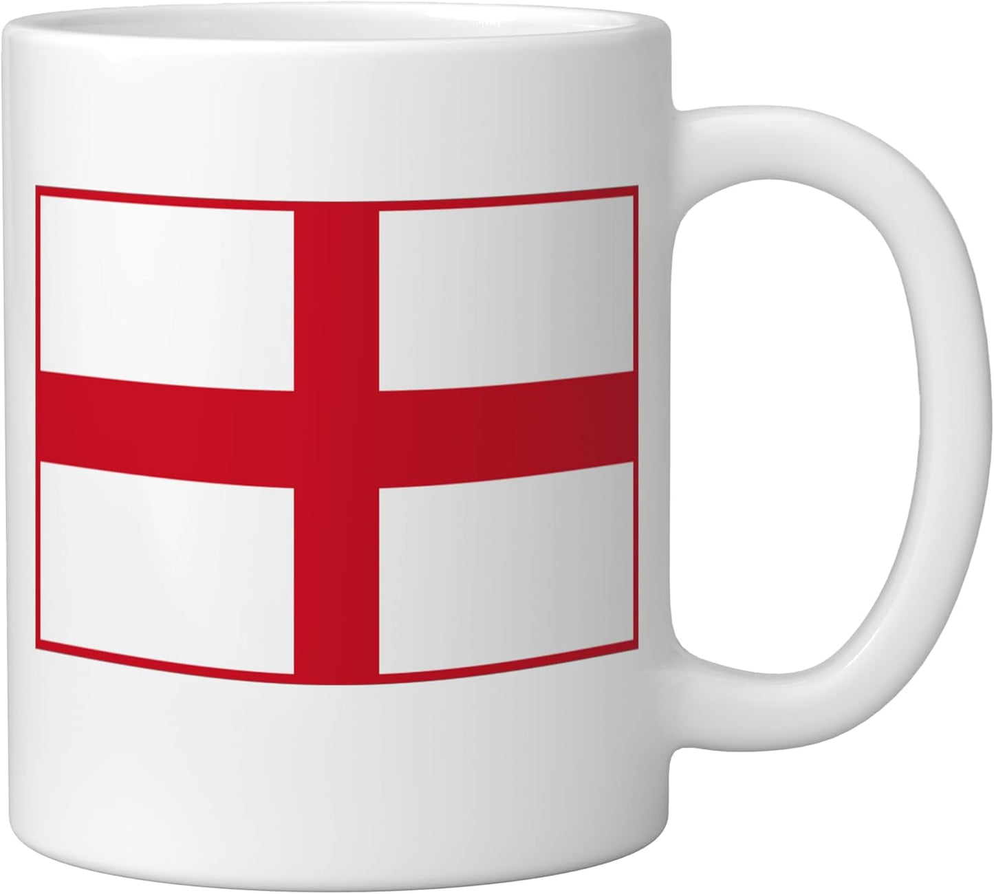 Taza cerámica con bandera inglesa en blanco