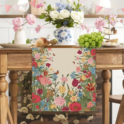 Camino mesa primavera tulipán 13x72pulg decoración hogar
