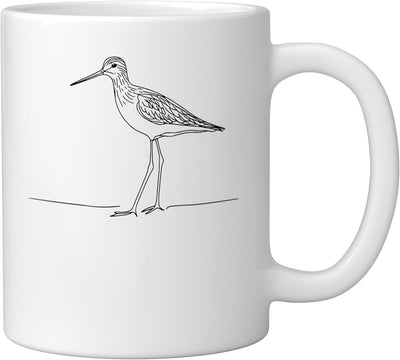 Taza cerámica para observador de aves Greater Yellowlegs en blanco