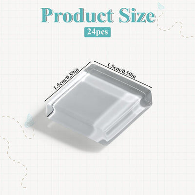 24 imanes de vidrio blanco transparentes para refrigerador