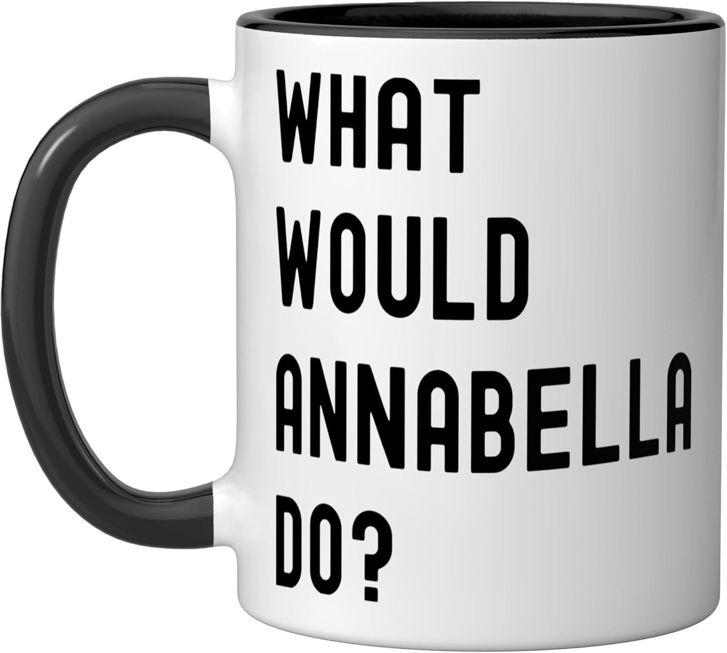Taza cerámica What Would Annabella Do? Negro/Blanco