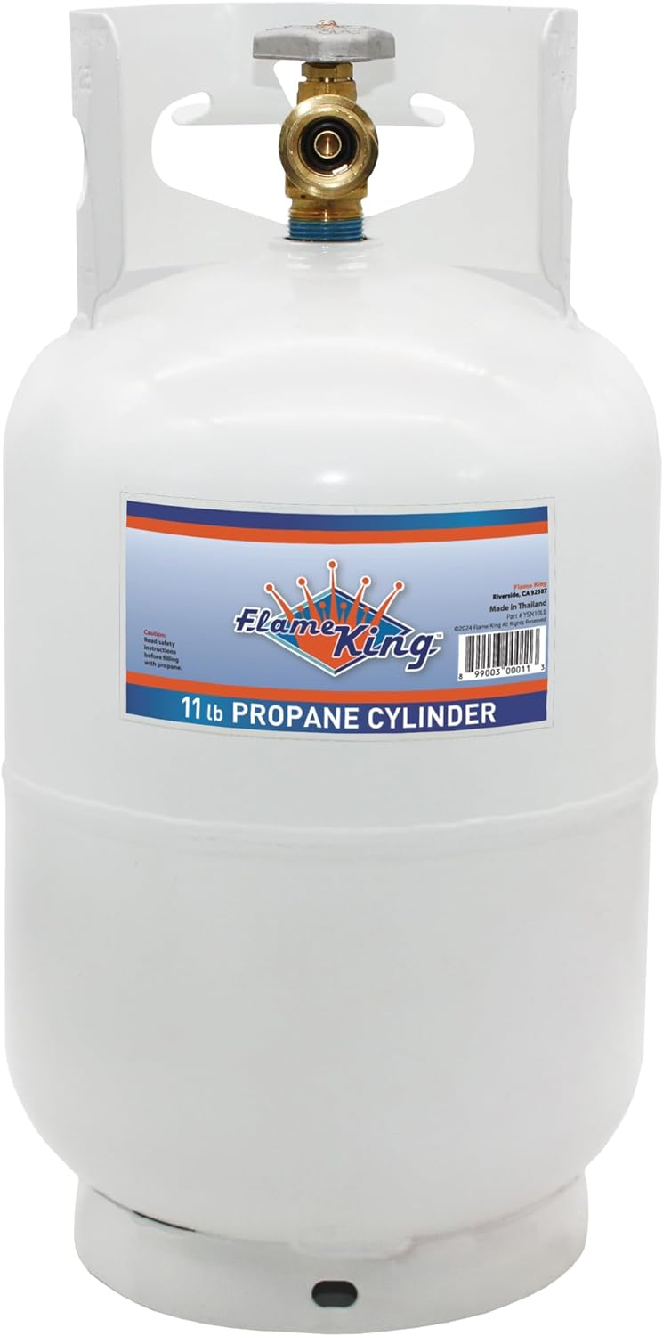 Cilindro propano acero 10lb válvula seguridad camping parrilla