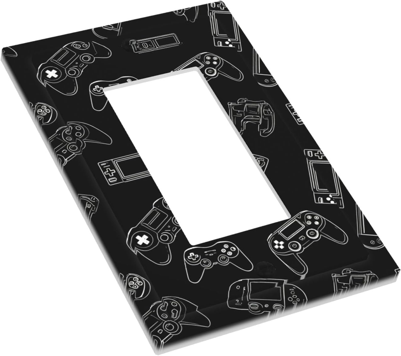 Cubierta interruptor basculante dormitorio sala juego negro