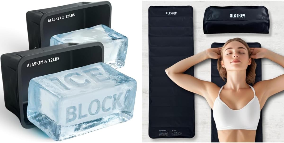 Molde hielo 12lb set 2 con funda refrigerante negra