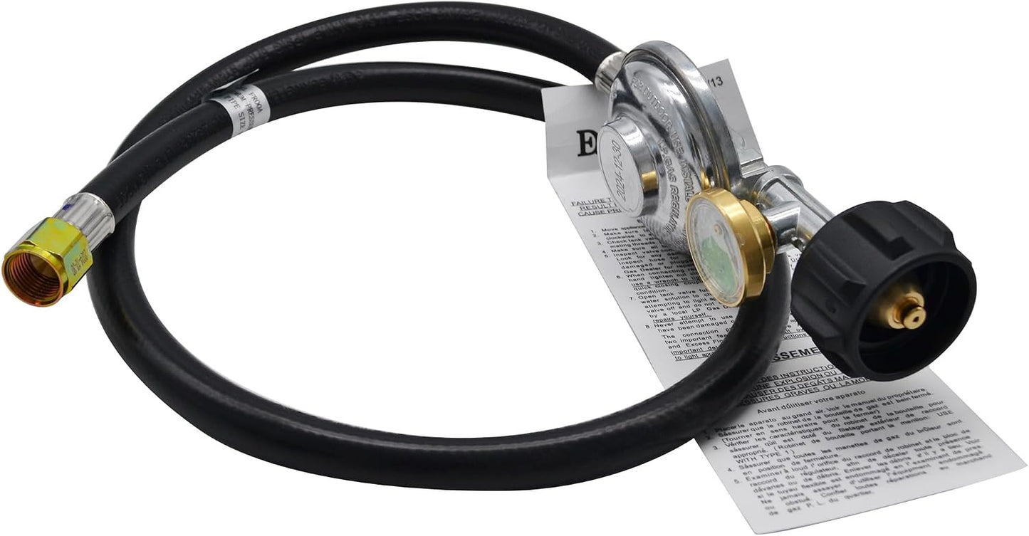 Manguera propano 3ft con medidor universal 3/8pulg
