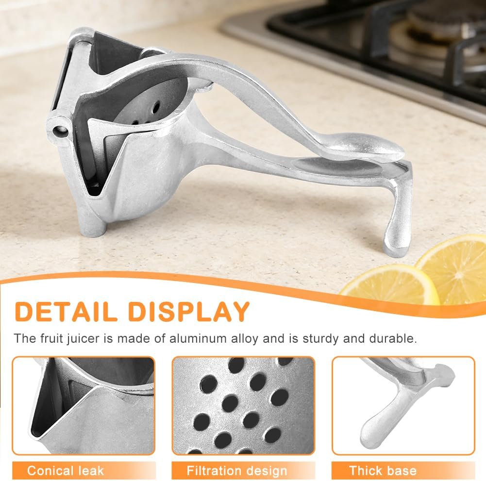 Extractor de jugo de aluminio con 4 bolsas reutilizables para limón y naranja