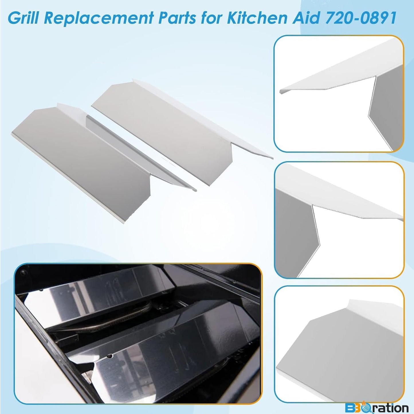 Repuesto placas térmicas KitchenAid set 2 parrilla