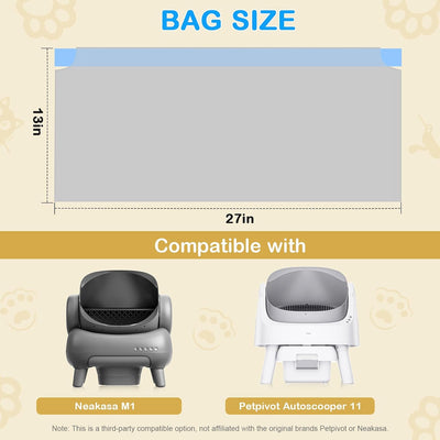 120 Bolsas Arena Gatos Comp NeakM1 Petpiv 27x13pulg