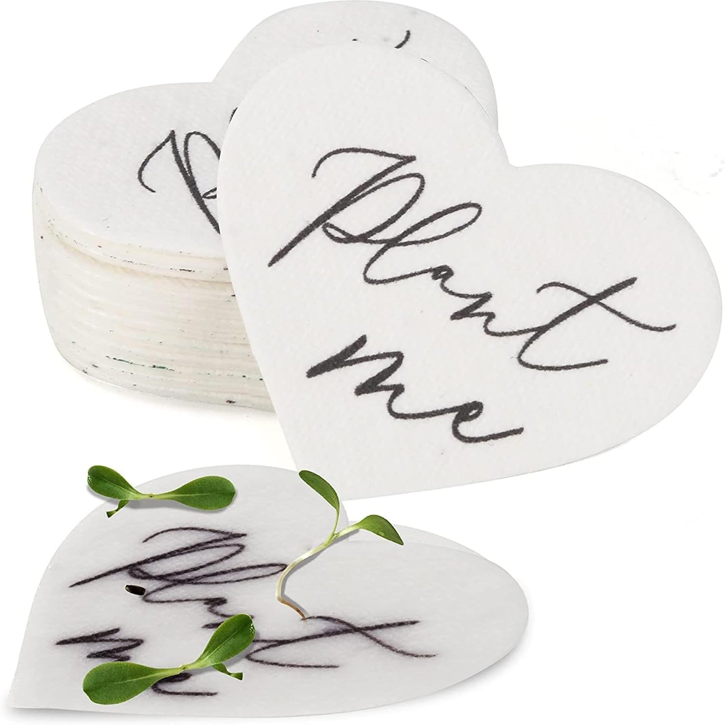 50 Papel Flores Silvestres Plantables Corazón
