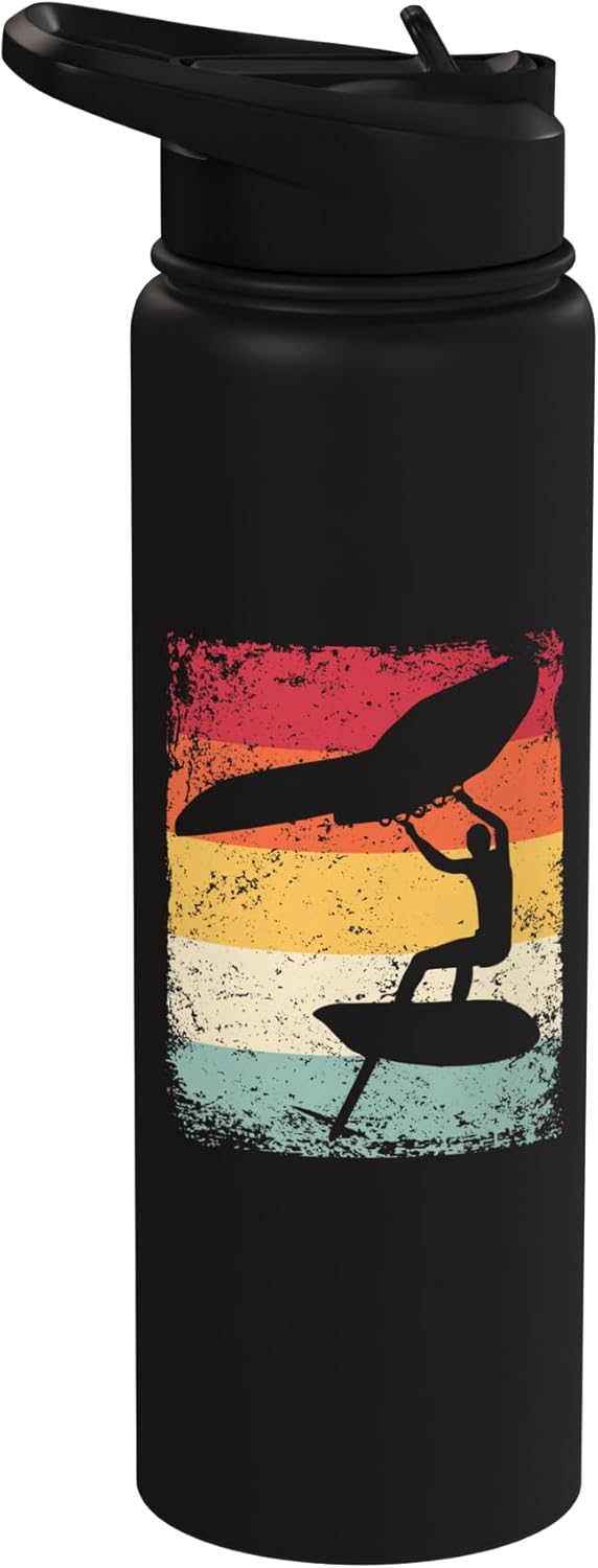 Botella térmica acero inox para wingsurfing retro