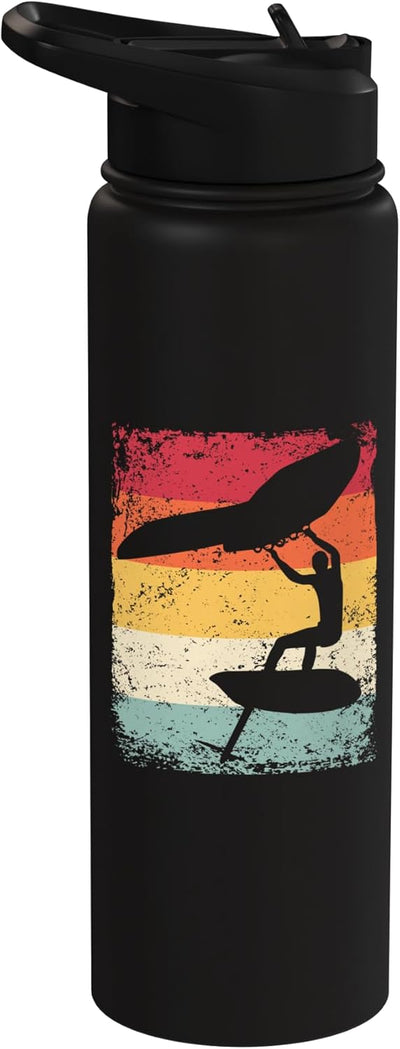 Botella térmica acero inox para wingsurfing retro