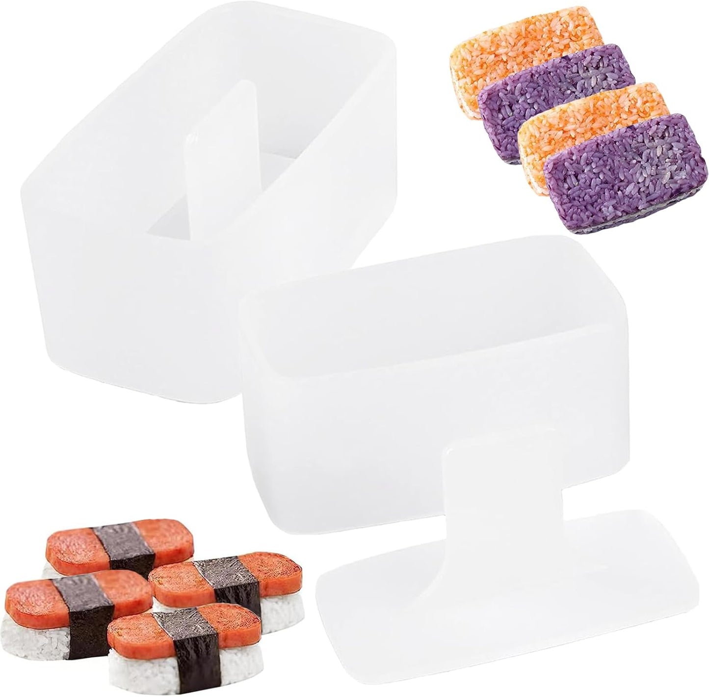 2 Moldes Musubi Antiadherente Sin BPA para Sushi y Onigiri