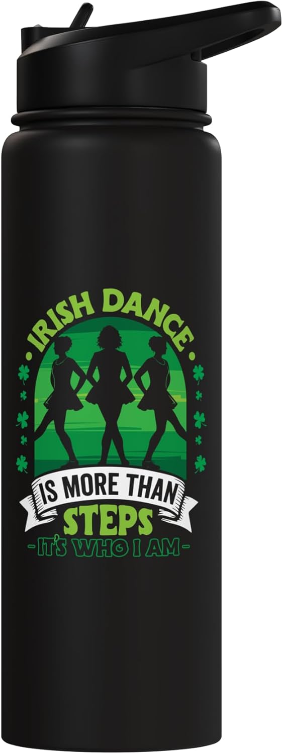 Vaso de agua acero inoxidable aislado para baile irlandés
