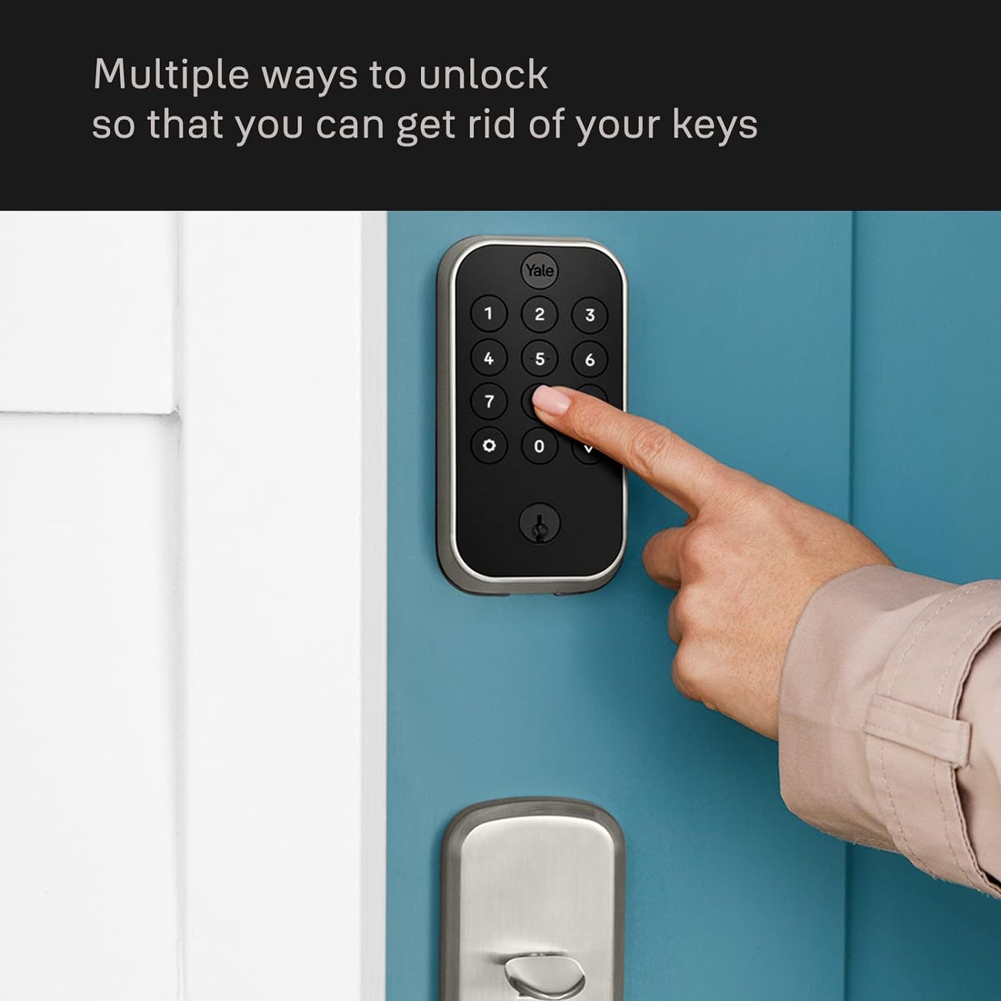 Cerradura puerta entrada inteligente con teclado Wi-Fi YRD410