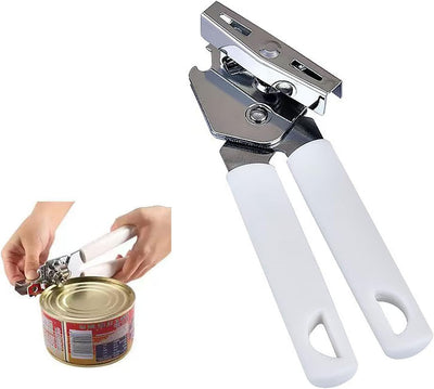 Abrelatas manual multifuncional con rueda de corte de acero inoxidable