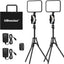 Pack 2 Luces LED Estudio 3000-6500K Soporte Tripode y Telefono