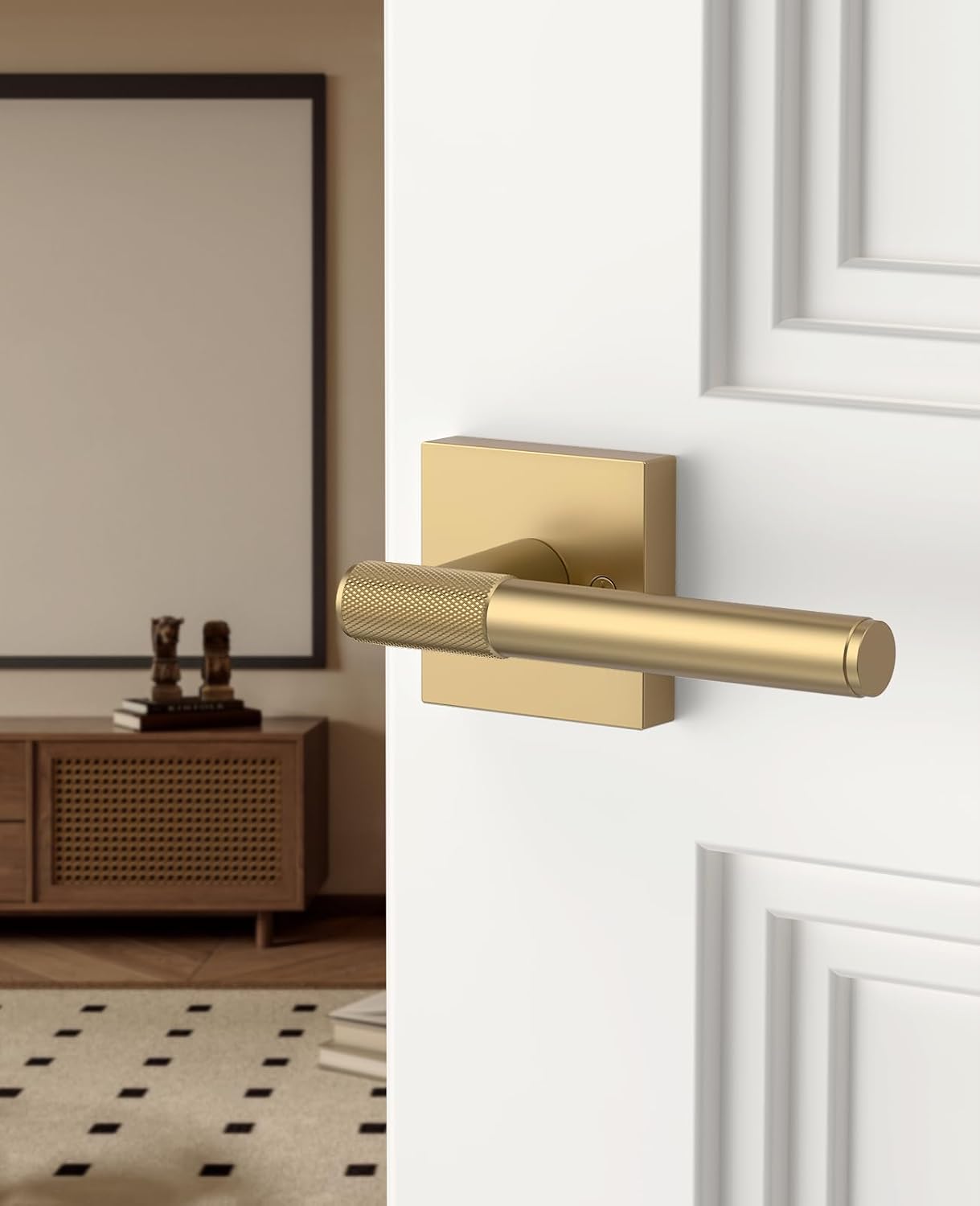 2 Pzas Manijas Puerta Simuladas Bronce Champán Decorativas