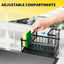 Organizador fregadero alambre negro bandeja goteo 9.1x3.7x6.2pulg