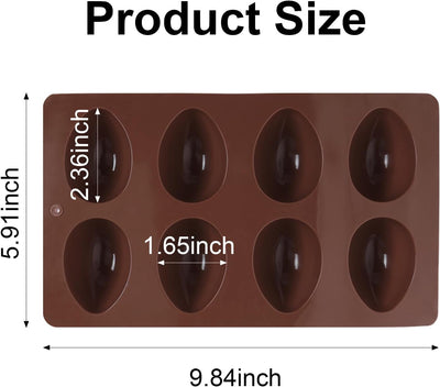 Paquete de 2 moldes de silicona para huevos 3D de 8 cavidades para chocolate y dulces