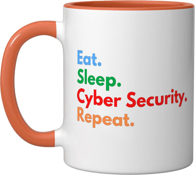 Taza cerámica seguridad cibernética IT