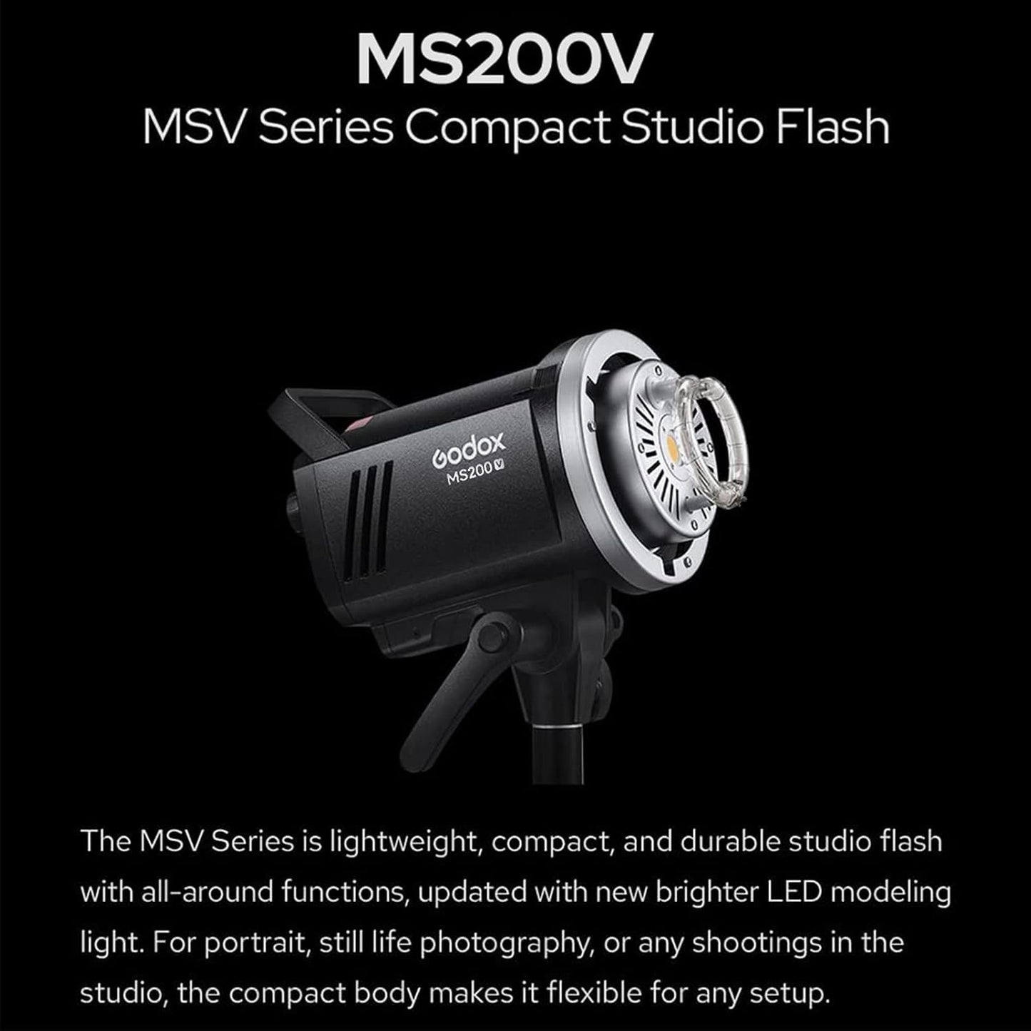 Flash LED 200W GN53 5600K CCT para estudio fotográfico