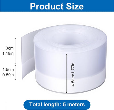 Cinta sellado silicona para ventanas y puertas 16.5x1.77pulg