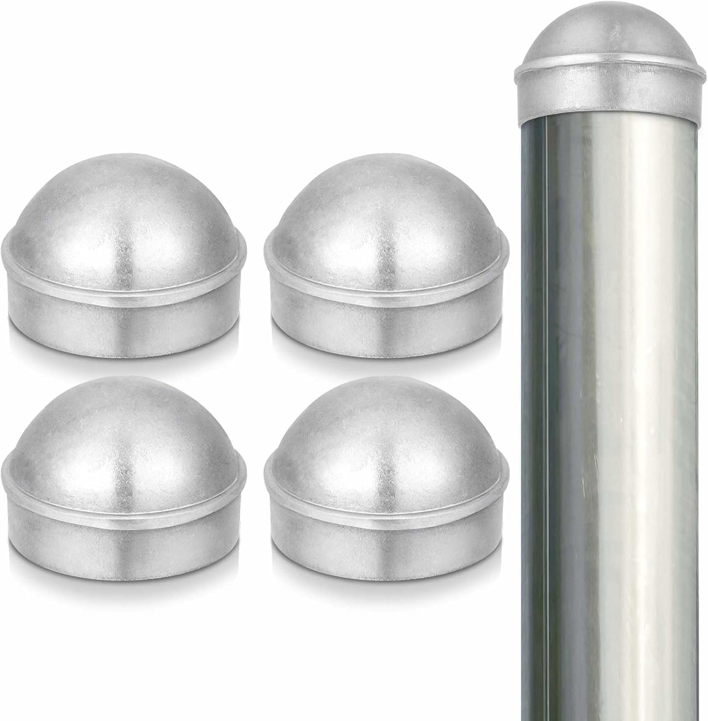 5 Pzas Tapas poste valla cadena 2-7/8" aluminio