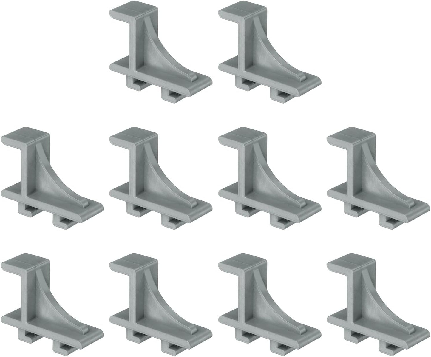 10 Clips Plástico Estantería Refrigerador 0.8pulg Azul