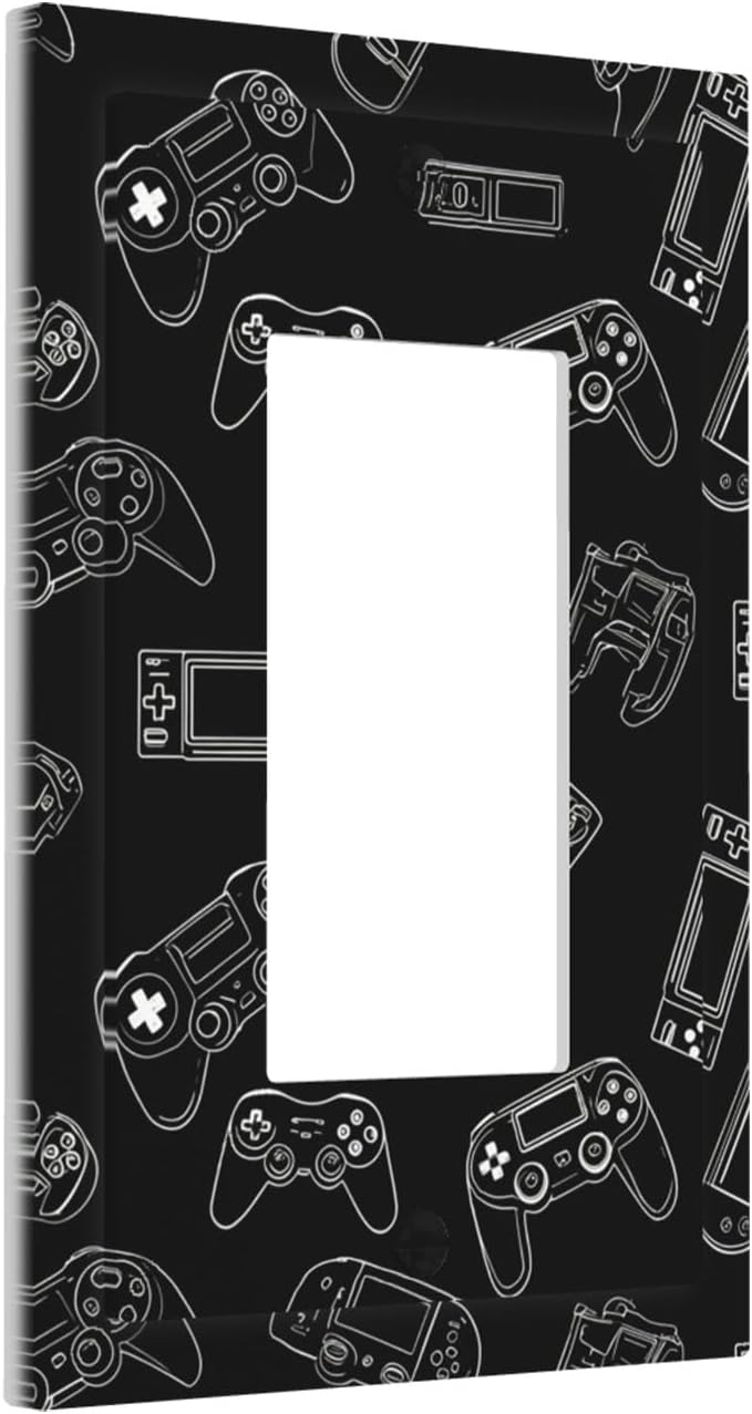 Cubierta interruptor basculante dormitorio sala juego negro