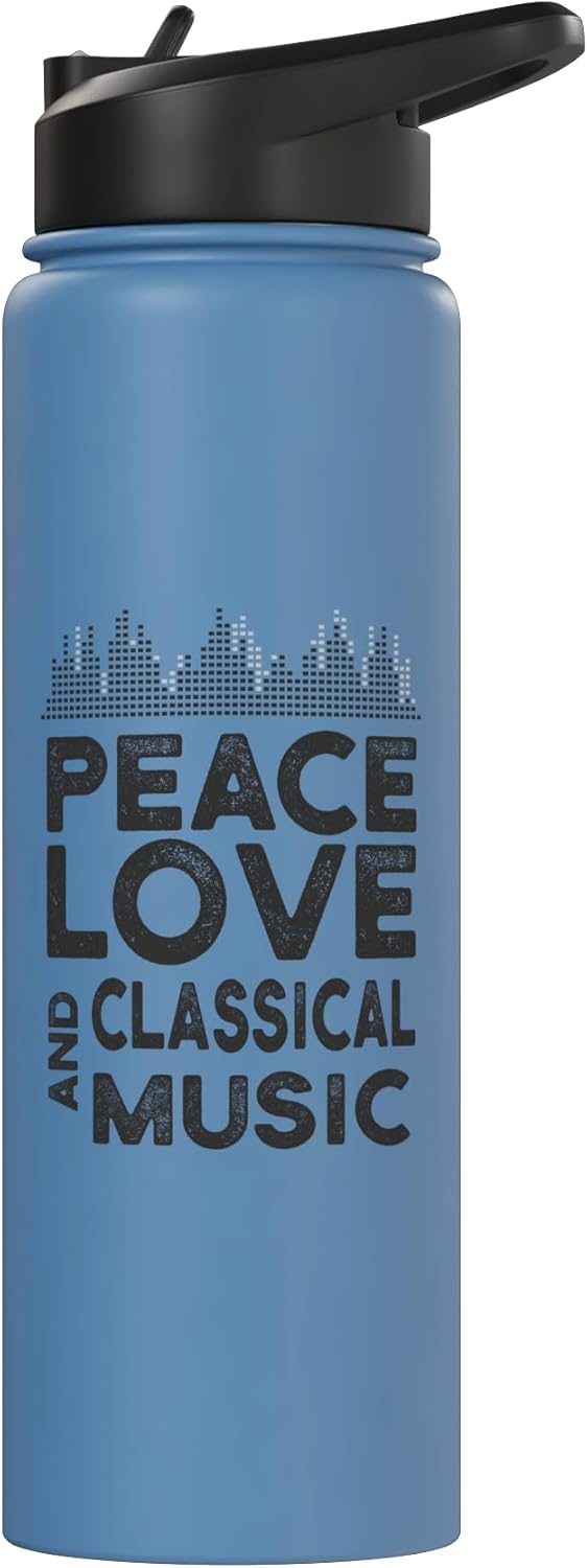 Botella agua acero inox aislada para músico clásico