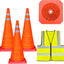 3 Conos Plegables 18pulg con Chaleco Reflectante Seguridad Vial