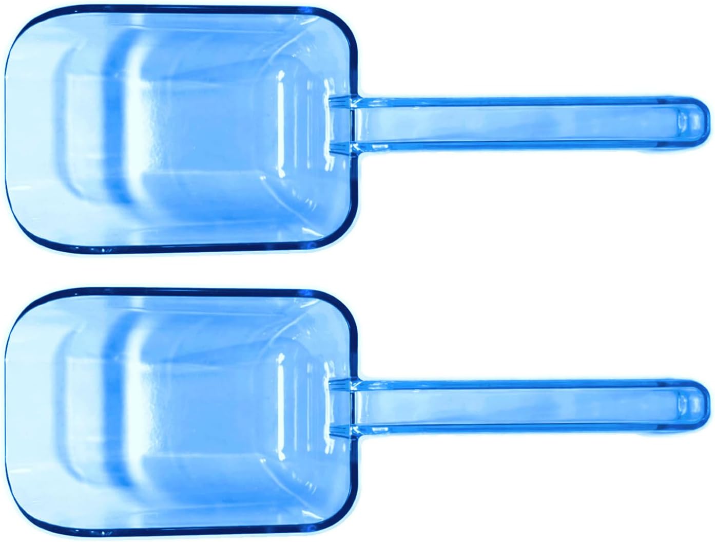 Cuchara de hielo de plástico paquete 2 unidades 8 oz azul transparente