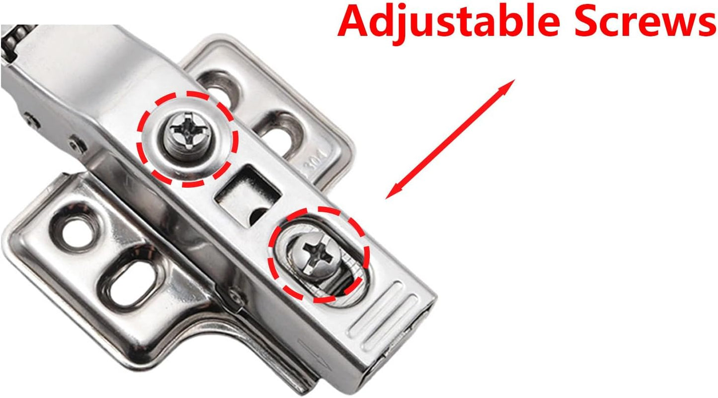 2 Bisagras Acero Inox Cierre Suave Ajustable