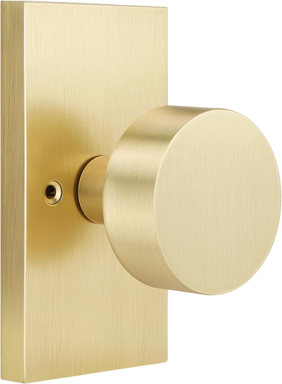 Pomo dorado puerta interior reversibl