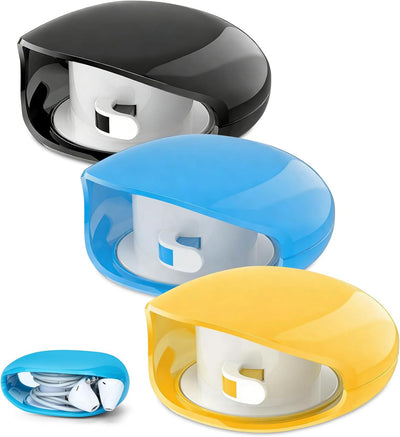 Carrete cable retráctil 3 pzas para USB y auriculares