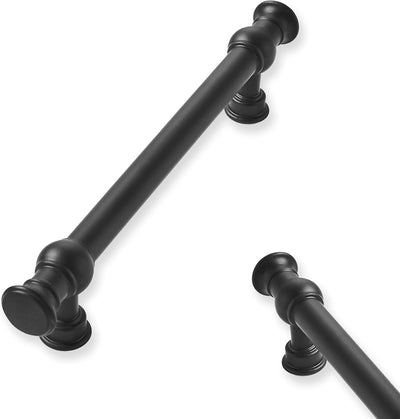 10 Manijas gabinete 3-1/2pulg negro mate resistente cocina