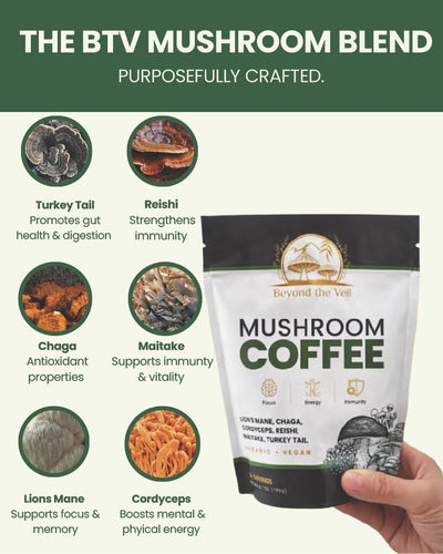 Café instantáneo vegano orgánico con hongos 30 porciones 5.7 oz