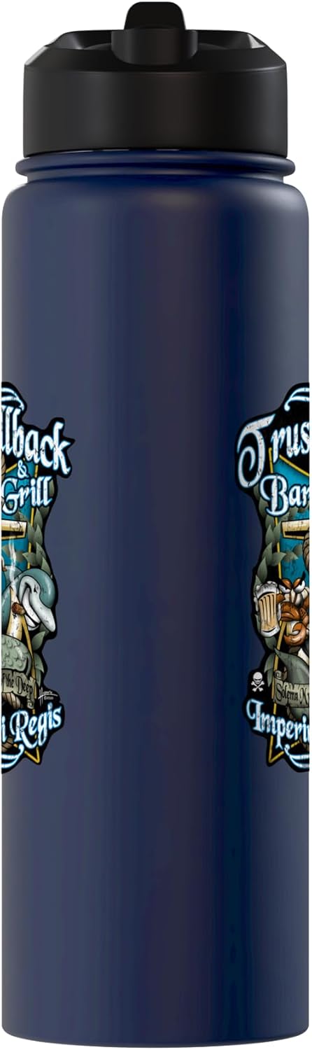 Botella de agua aislada Shellback Bar y Grill Equator Crossing