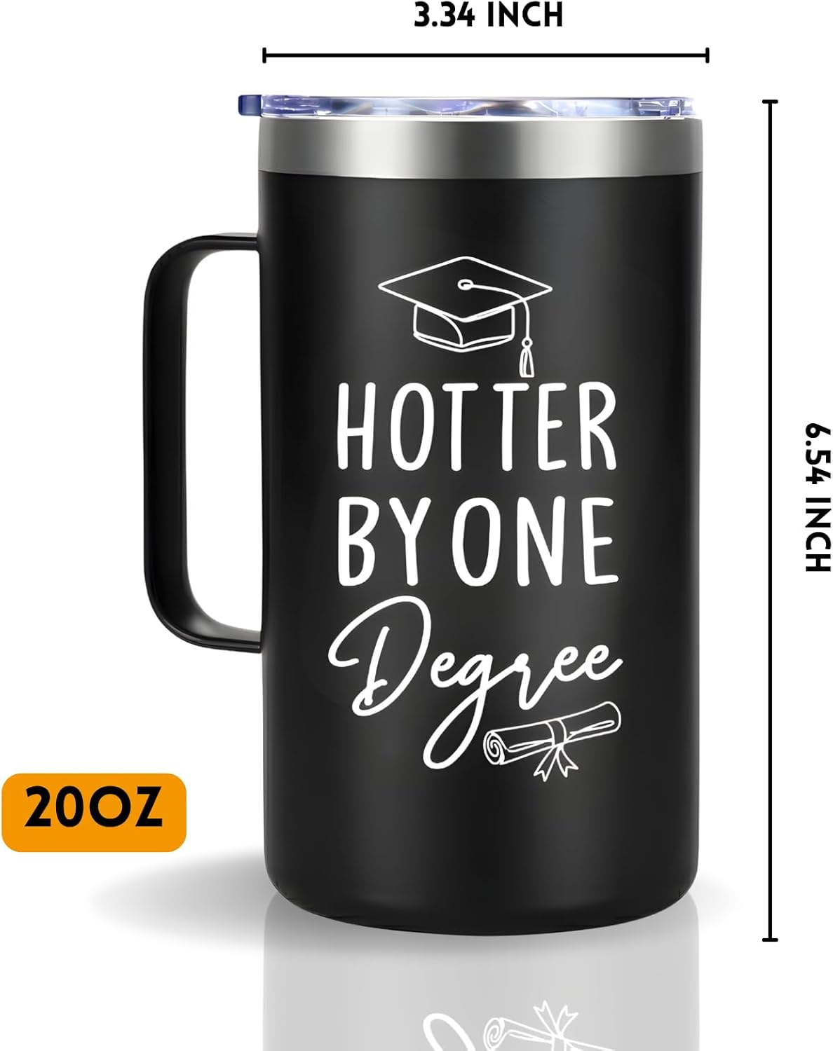 Mug termo para graduación de hombres 20oz con asa