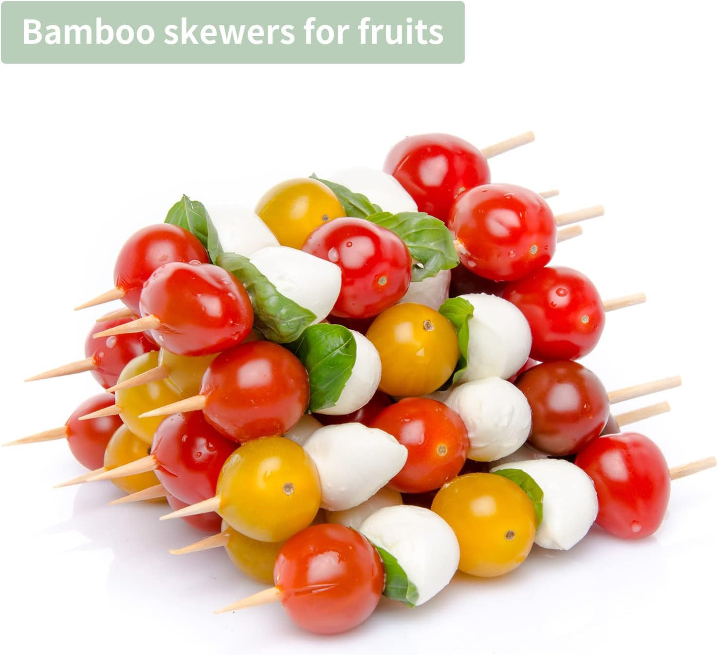 Brochetas madera bambú 6pulg para barbacoa kabob